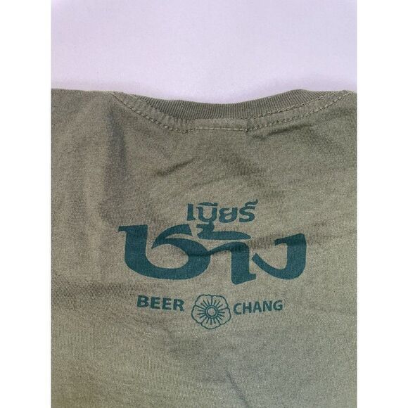 Beer Chang Graphic T-shirt Women Medium Green Short Sleeve - Picture 4 of 6